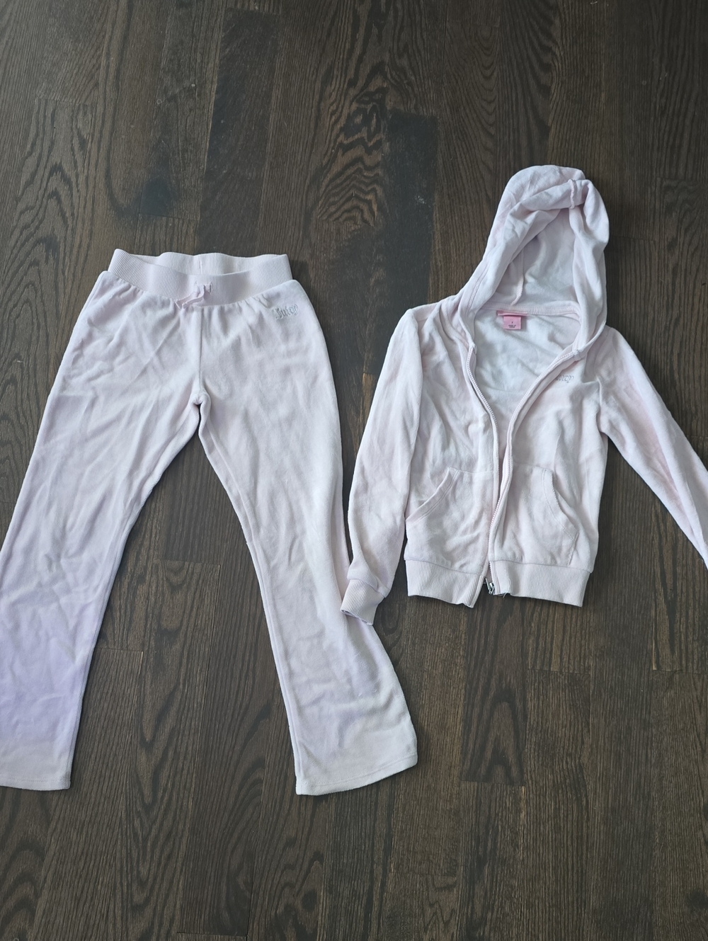 Juicy Couture Light Pink Girls Hoodie & Sweatpants Set
